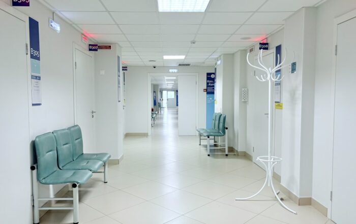 Modern hospital corridor in a Dubai healthcare facility prepared for DHA inspection